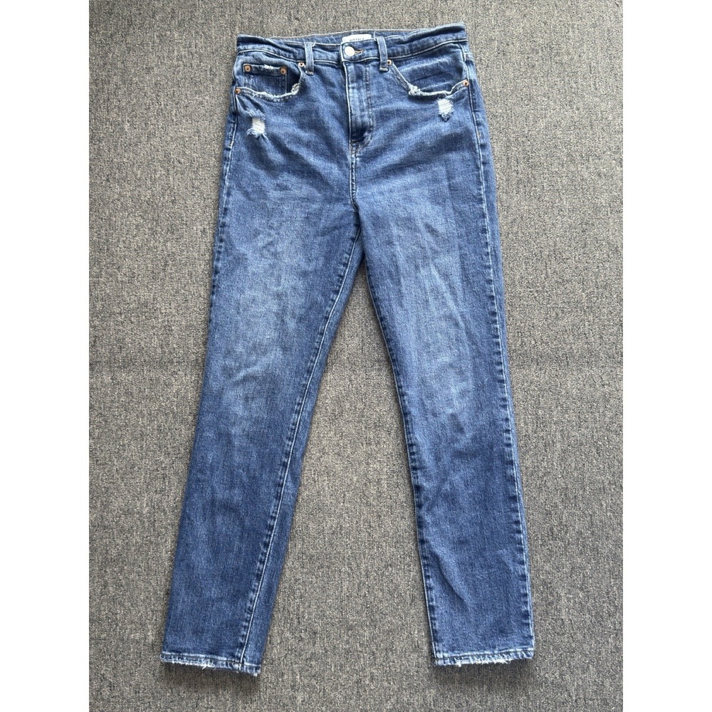 Pistola High-Rise Slim Ankle Denim Jeans Women's Size 28 Distressed Stretch
